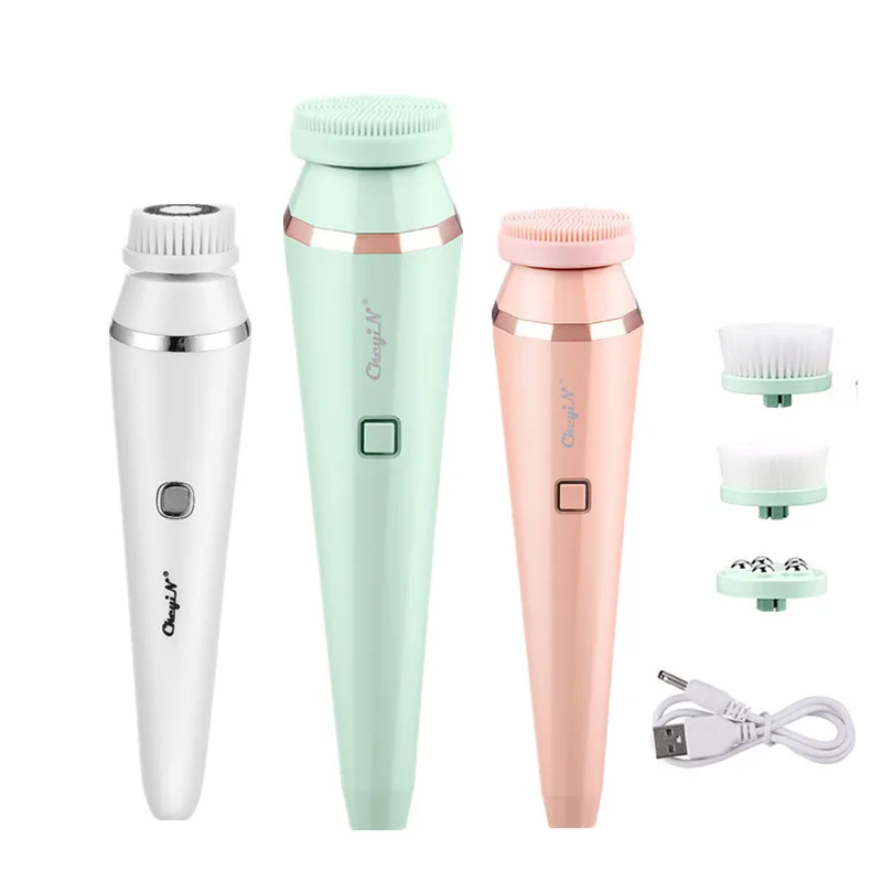 CkeyiN 4 In 1 Electric Facial Cleansing Brush Pore Cleaner Blackhead Remover Cleaning Skin Washing Brush Face Roller Massage
CkeyiN 4 In 1 Electric Facial Cleansing Brush Pore Cleaner Blackhead Remover Cleaning Skin Washing Brush Face Roller Massage
