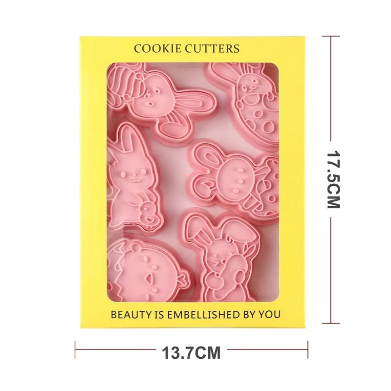 6Pcs/SetEaster Egg Rabbit Plastic Plunger Fondant Cookie Cutter Set Mold Biscuit Decor Fondant Baking ToolsSet
6Pcs/SetEaster Egg Rabbit Plastic Plunger Fondant Cookie Cutter Set Mold Biscuit Decor Fondant Baking ToolsSet