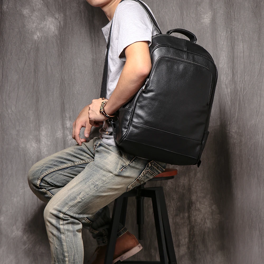ZRCX Men's Backpack Top Layer Cowhide Retro Genuine Leather Travel Backpack Casual Computer Fashion School Bag For 15inch laptop
ZRCX Men's Backpack Top Layer Cowhide Retro Genuine Leather Travel Backpack Casual Computer Fashion School Bag For 15inch laptop