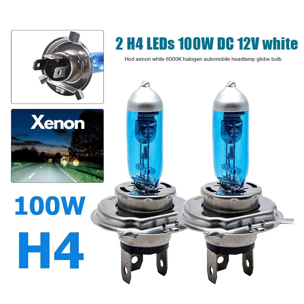 2pcs H4 Super Bright Cool White Fog Halogen Bulb 100W 12V Car Head Lamp Light Car Styling Car Light 9003 HB2 Xenon Bulbs Lamps
2pcs H4 Super Bright Cool White Fog Halogen Bulb 100W 12V Car Head Lamp Light Car Styling Car Light 9003 HB2 Xenon Bulbs Lamps