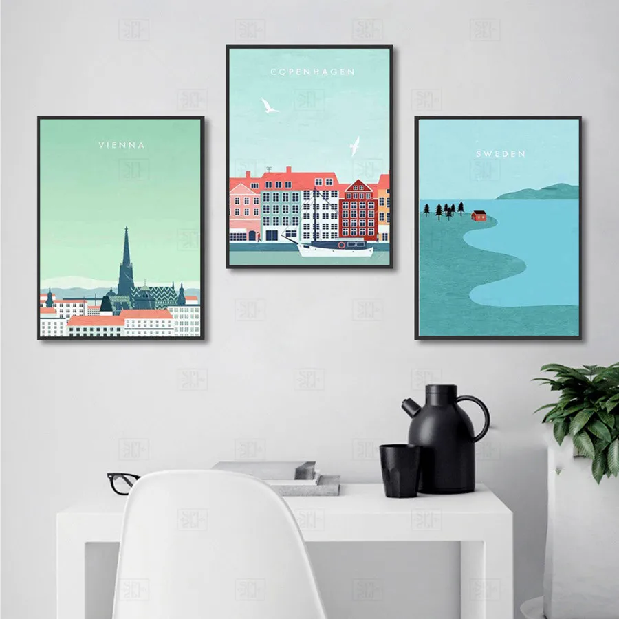 Nordic Cartoon Travel Posters And Prints Paris New York Landscape Canvas Painting Home Decoration Bedroom Wall Art Pictures
Nordic Cartoon Travel Posters And Prints Paris New York Landscape Canvas Painting Home Decoration Bedroom Wall Art Pictures