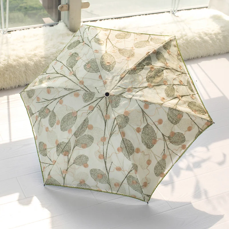 

Зонт женский складной с УФ-защитой, портативный креативный водонепроницаемый дорожный зонтик с двойным слоем, товары для дома DG50