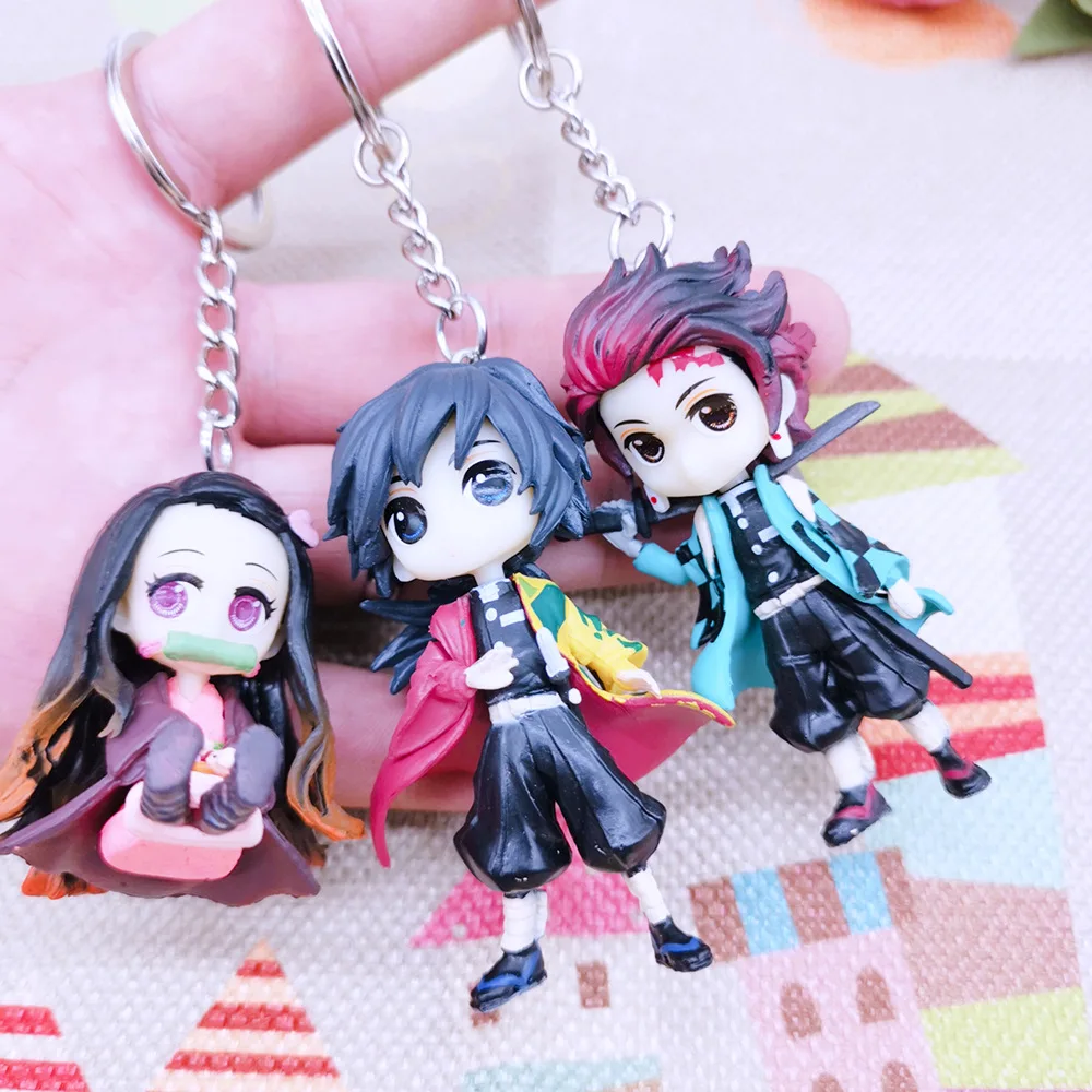 Аниме демон Slayer акриловый брелок Brinco Blade Of Ghost Kamado Tanjirou Косплей Pompom Yaiba кулон