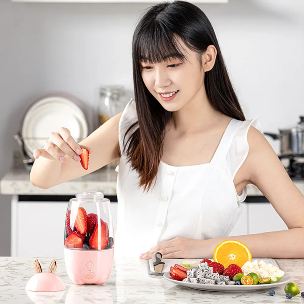 Portable USB Rechargeable Juicer Cup Fruit Blender Mixer Home Outdoor Sport Camping Work Fruit Juicer Lovely Rabbit for
Portable USB Rechargeable Juicer Cup Fruit Blender Mixer Home Outdoor Sport Camping Work Fruit Juicer Lovely Rabbit for