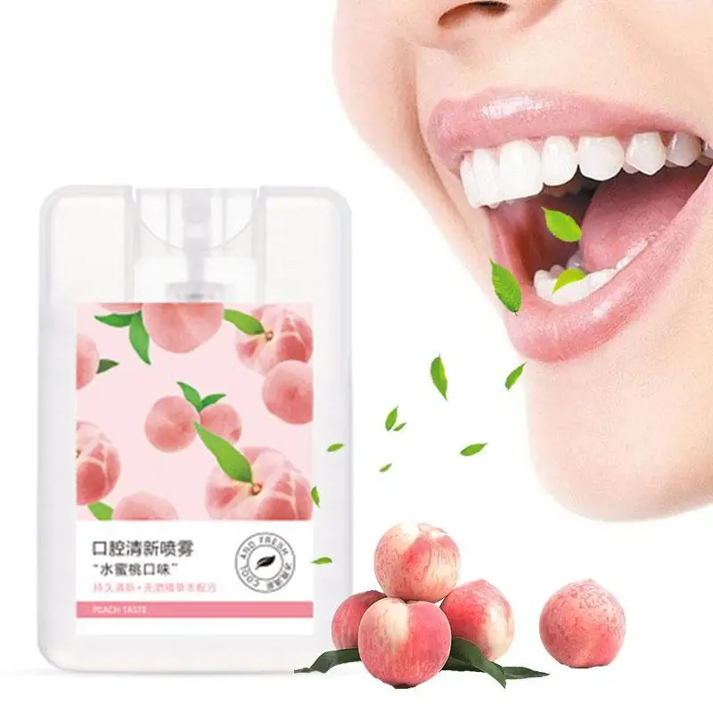 20ml Fruity Breath Refreshing Spray Ice Mint Blackcurrant Peach Flavor Odor Halitosis Treatment Liquid Mouth Freshener Care
20ml Fruity Breath Refreshing Spray Ice Mint Blackcurrant Peach Flavor Odor Halitosis Treatment Liquid Mouth Freshener Care