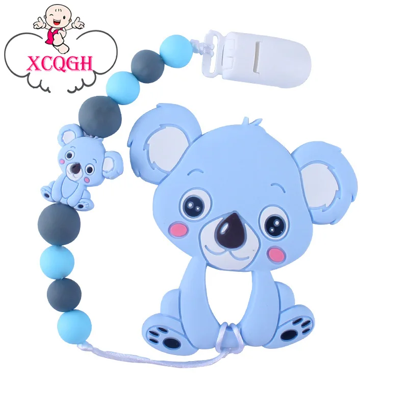 XCQGH Baby Silicone Pacifier Chain Baby Cute Animal Koala Silicone Molar Teether Anti-lost Pacifier Teether Chain
XCQGH Baby Silicone Pacifier Chain Baby Cute Animal Koala Silicone Molar Teether Anti-lost Pacifier Teether Chain