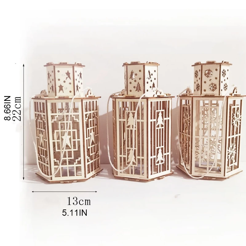 Christmas DIY Wooden Hexagon Lantern Xmas Tree/Five-pointed Star/Snowflake Pattern LED Night Light Home Decor Ornaments
Christmas DIY Wooden Hexagon Lantern Xmas Tree/Five-pointed Star/Snowflake Pattern LED Night Light Home Decor Ornaments