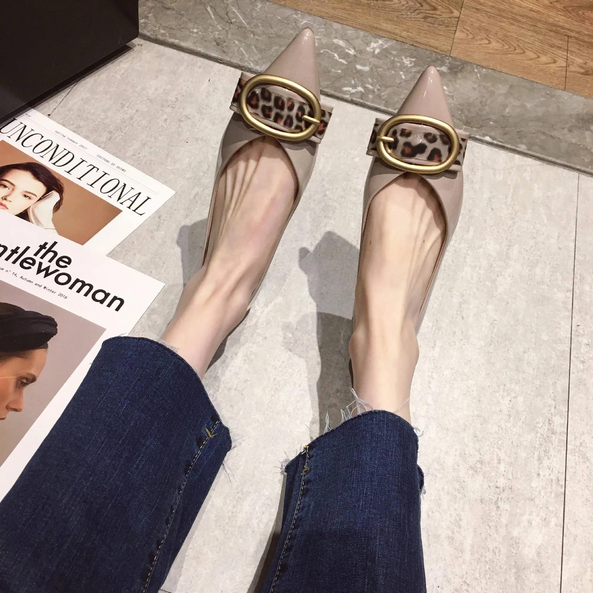 Patent Leather Ballet Flats Casual Woman Shoe Female Footwear All-Match Soft Shallow Mouth Pointed Toe Summer Wedding Boat Dress
Patent Leather Ballet Flats Casual Woman Shoe Female Footwear All-Match Soft Shallow Mouth Pointed Toe Summer Wedding Boat Dress