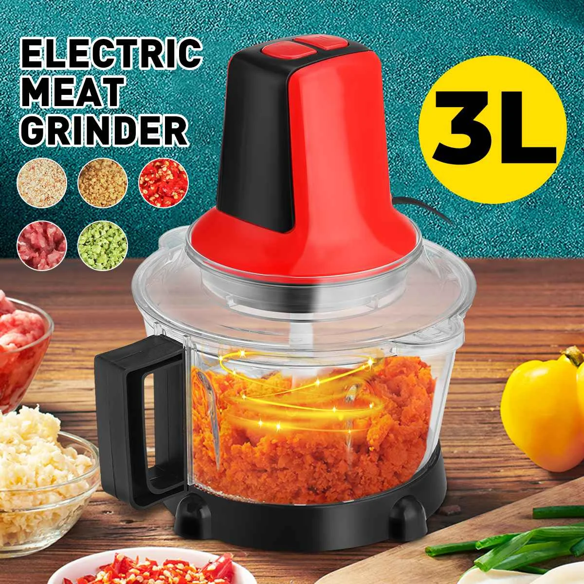 250W 3L Stainless Steel Meat Grinder 3 Speed Electric Chopper Meat Grinder Household Automatic Mincing Machine Food Processor
250W 3L Stainless Steel Meat Grinder 3 Speed Electric Chopper Meat Grinder Household Automatic Mincing Machine Food Processor