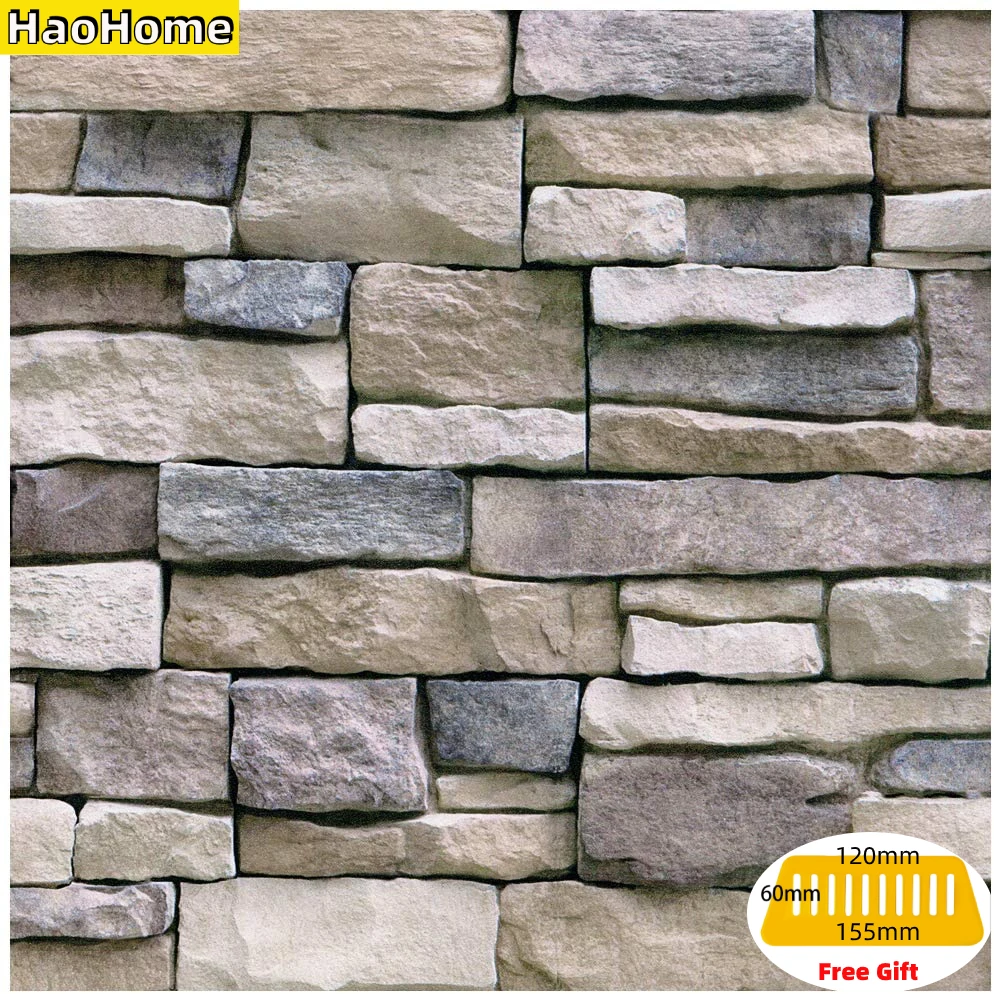 HaoHome Peel and Stick Brick Wallpaper Stone Prepasted Bedroom Decorative Faux Brick Self Adhesive Wall Papers
HaoHome Peel and Stick Brick Wallpaper Stone Prepasted Bedroom Decorative Faux Brick Self Adhesive Wall Papers