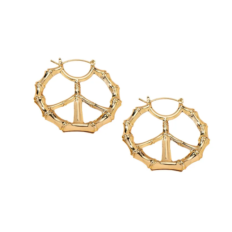 2021 Ins Gold Bamboo Metal Peace Sign Geometric Minimalism Minimalist Hoop Earrings Trendy Korean Fashion Women Party Jewelry
2021 Ins Gold Bamboo Metal Peace Sign Geometric Minimalism Minimalist Hoop Earrings Trendy Korean Fashion Women Party Jewelry