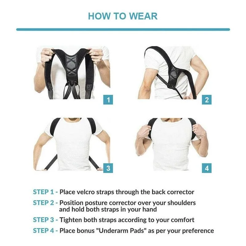 Brace Support Belt Adjustable Back Posture Corrector Spine Lumbar Clavicle 1pc Black Protection Shoulder Shoulder Back C3S0
Brace Support Belt Adjustable Back Posture Corrector Spine Lumbar Clavicle 1pc Black Protection Shoulder Shoulder Back C3S0