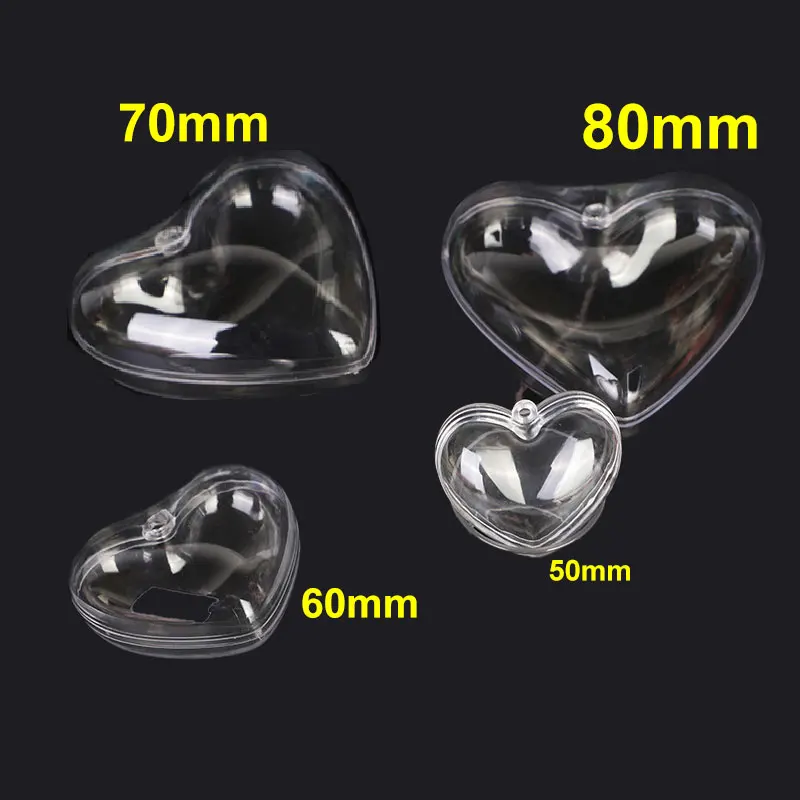 10pcs Transparent Plastic Filled Heart Ball Ornaments Clear Bauble For DIY Wedding Decorations Party Birthday Decor(5/6/7/8cm)
10pcs Transparent Plastic Filled Heart Ball Ornaments Clear Bauble For DIY Wedding Decorations Party Birthday Decor(5/6/7/8cm)