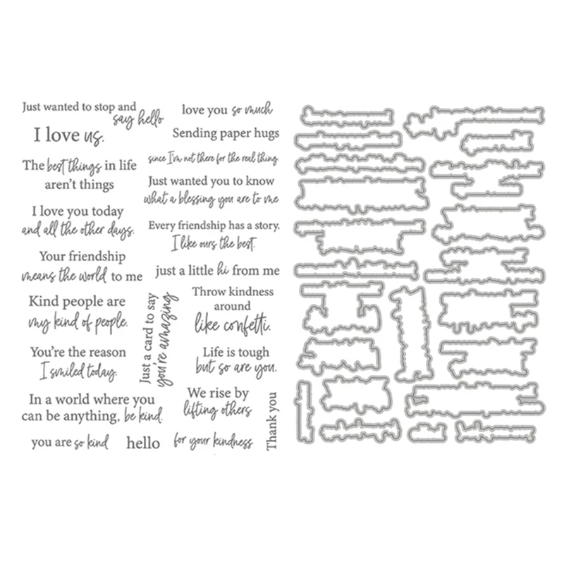 Letter Clear Stamps and Cutting Dies for New 2021 Scrapbooking Paper Making Kindness Sentiments Frame Craft Supplies Card
Letter Clear Stamps and Cutting Dies for New 2021 Scrapbooking Paper Making Kindness Sentiments Frame Craft Supplies Card
