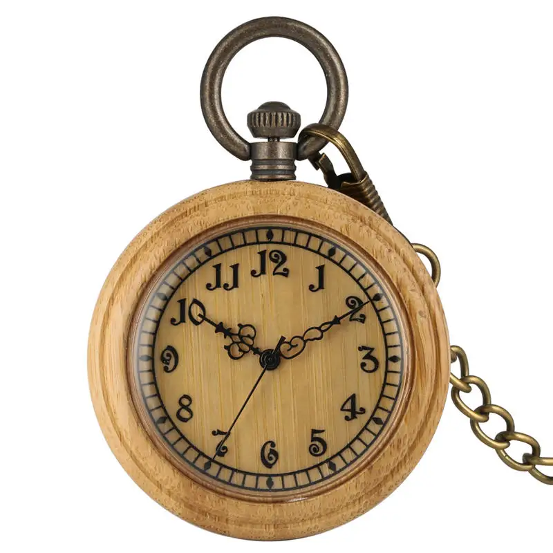 YISUYA Bamboo Wood Pocket Watches Beige Wooden fob Watch Quartz Natural Open Face Pocket Clock Men Women Unisex relogio de bolso
YISUYA Bamboo Wood Pocket Watches Beige Wooden fob Watch Quartz Natural Open Face Pocket Clock Men Women Unisex relogio de bolso