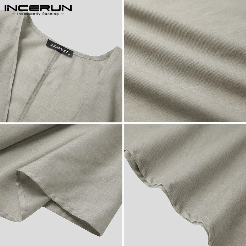 INCERUN Men Vintage Irregular Shirt 2021 Solid Half Sleeve Open Stitch Cardigan Outerwear Streetwear Casual Retro Men Shirts 5XL
INCERUN Men Vintage Irregular Shirt 2021 Solid Half Sleeve Open Stitch Cardigan Outerwear Streetwear Casual Retro Men Shirts 5XL