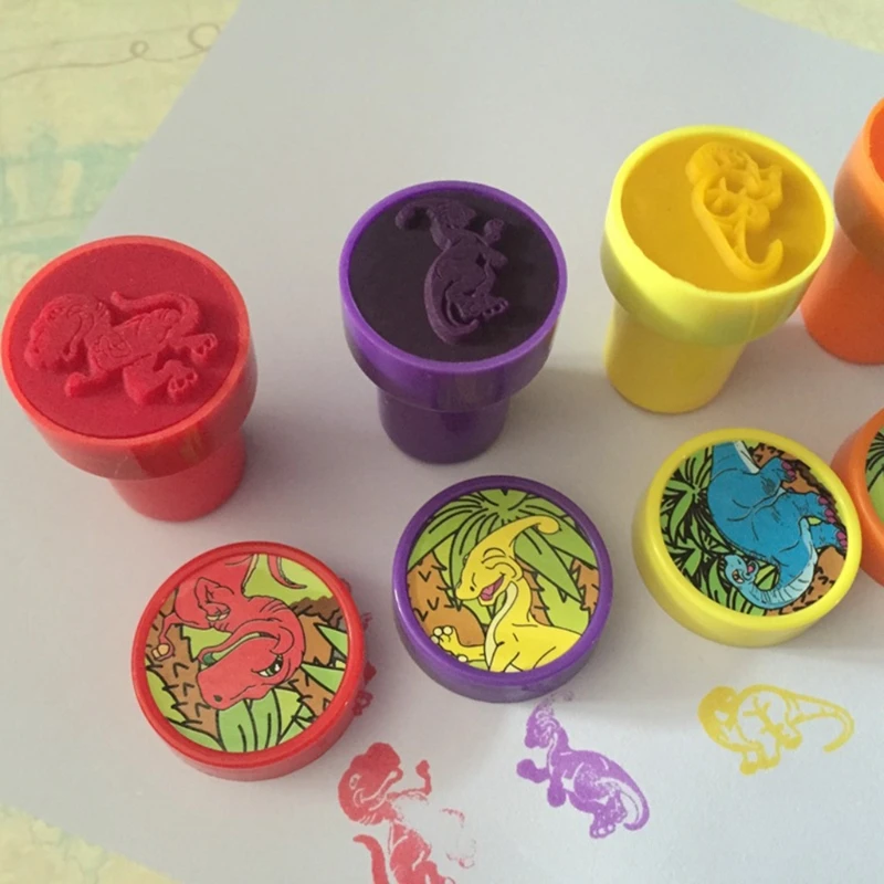 Preschool Stationery Cartoon Dinosaur Stampers Seal Set with Bright Color Pre-Inked Signet Art Crafts DIY Crafts Kit
Preschool Stationery Cartoon Dinosaur Stampers Seal Set with Bright Color Pre-Inked Signet Art Crafts DIY Crafts Kit