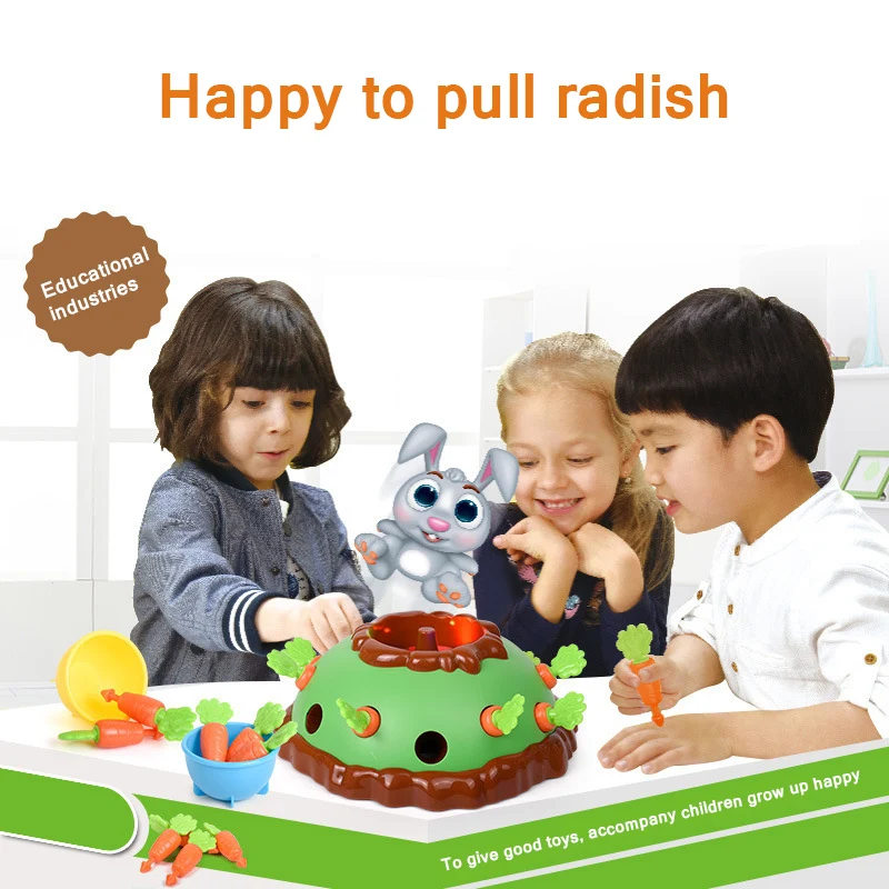 Bunny Electric Puzzle Board Game Parent-child Interactive Toy Party Game Jumping Rabbit Pulling Carrot Puzzle Game
Bunny Electric Puzzle Board Game Parent-child Interactive Toy Party Game Jumping Rabbit Pulling Carrot Puzzle Game