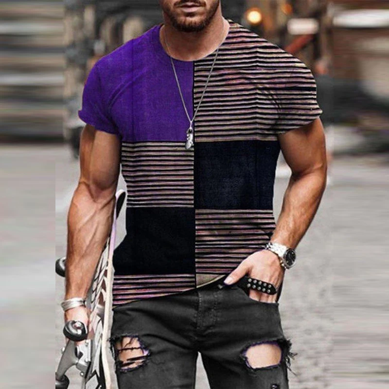 VALVOELITE2021summer new men's T-shirt stripe color matching loose Casual Short Sleeve round neck i want and i'll be lavsky 4XL
VALVOELITE2021summer new men's T-shirt stripe color matching loose Casual Short Sleeve round neck i want and i'll be lavsky 4XL