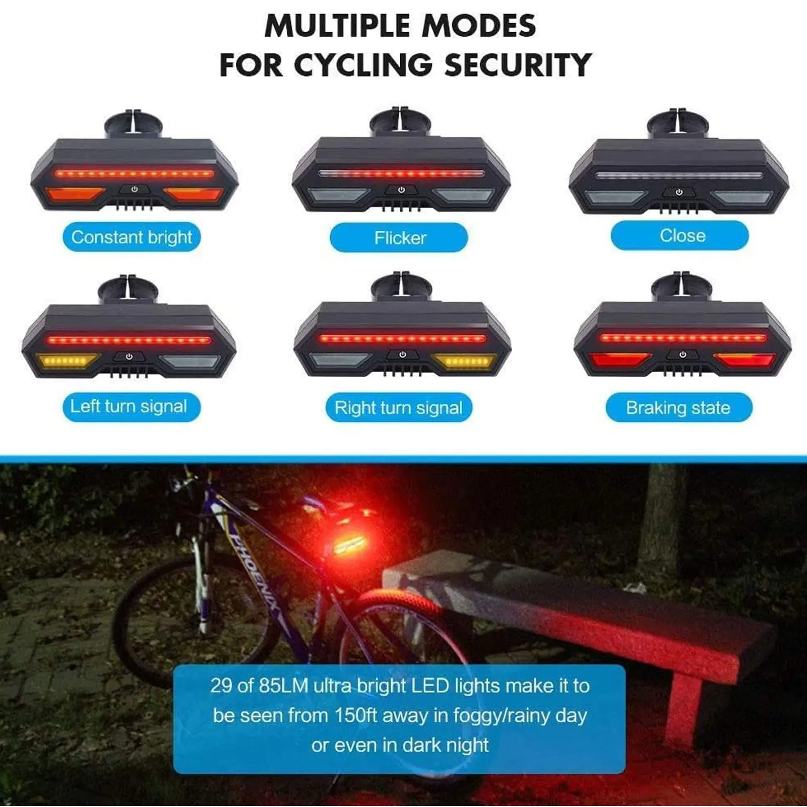 USB MTB Bike Taillight Remote Control Bright Rear Light Waterproof Rear Light LED Rechargeable Cycling Flashlight Luz Bicicleta
USB MTB Bike Taillight Remote Control Bright Rear Light Waterproof Rear Light LED Rechargeable Cycling Flashlight Luz Bicicleta