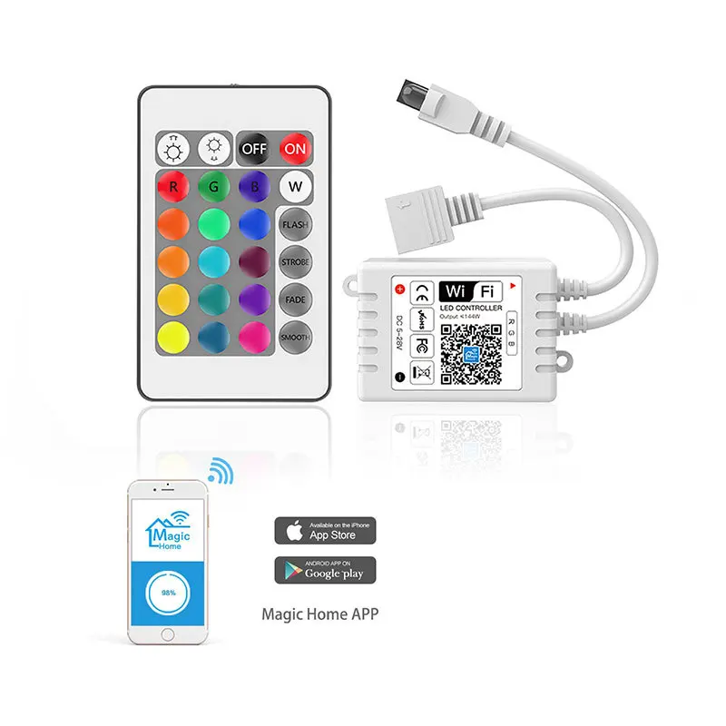 Magic Home DC5V 12V 24V RGB лента 5050 Led Wifi Control ler Bluetooth WiFi LED Control ler led strip IR Remote Control Alexa Google
Magic Home DC5V 12V 24V RGB лента 5050 Led Wifi Control ler Bluetooth WiFi LED Control ler led strip IR Remote Control Alexa Google