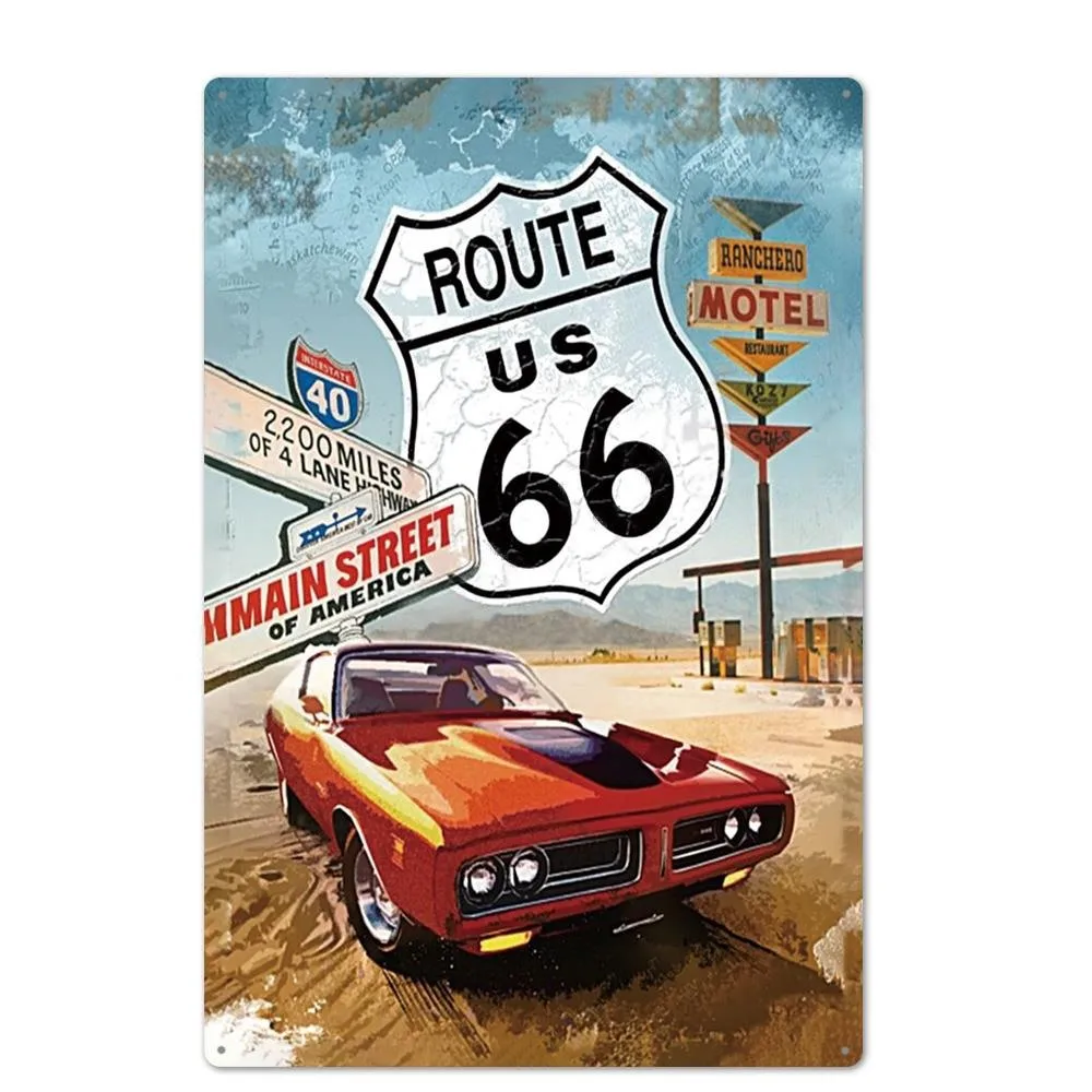 Route 66 Tin Sign Vintage Metal Sign Plaque Metal Vintage Retro Garage Wall Decor for Bar Pub Club Man Cave Gas Station
Route 66 Tin Sign Vintage Metal Sign Plaque Metal Vintage Retro Garage Wall Decor for Bar Pub Club Man Cave Gas Station