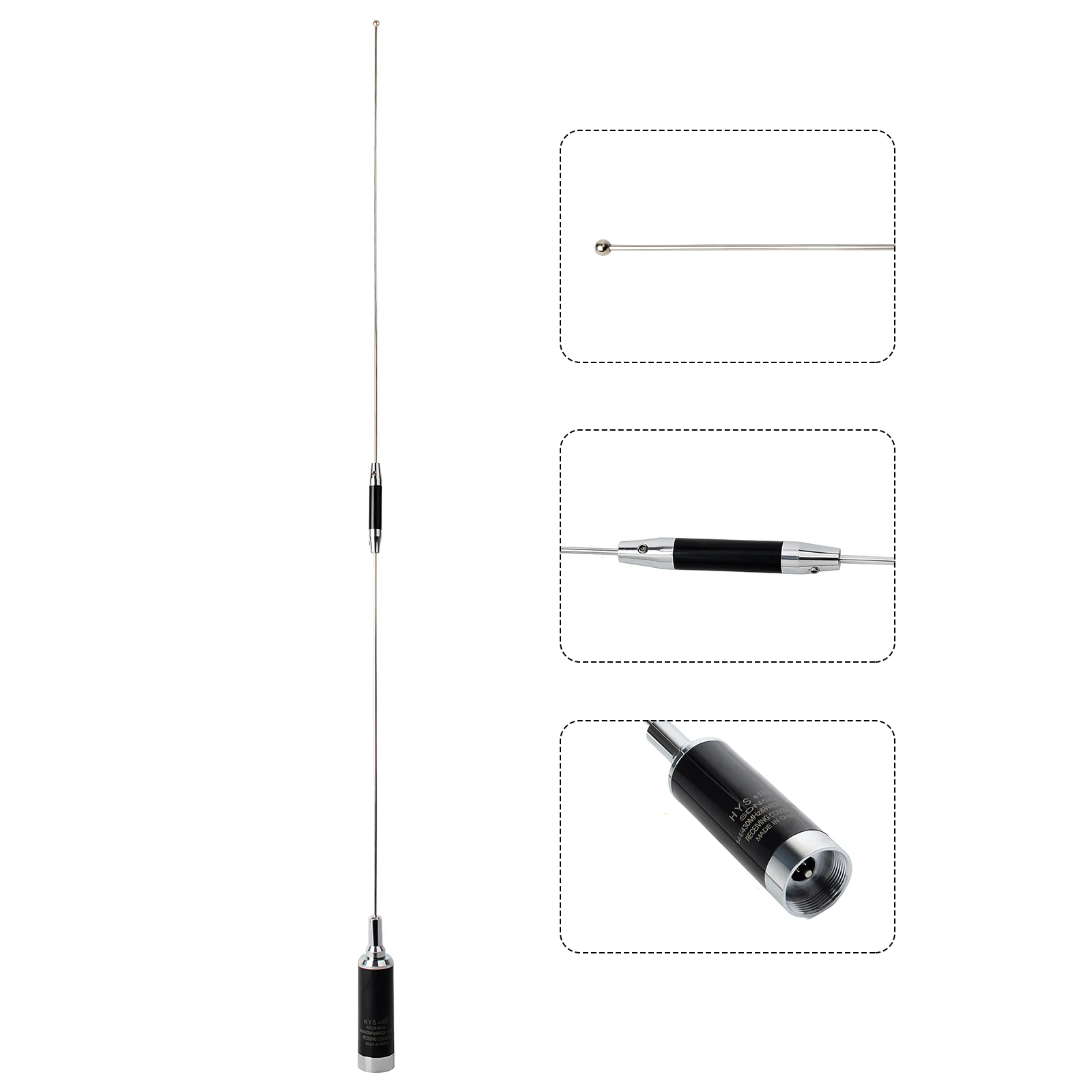 HYS NMO Dual Band Antenna 144/430MHz Coil Loaded Stainless Steel Dual Band Antenna for Motorola Kenwood Mobile Radio Transceiver
HYS NMO Dual Band Antenna 144/430MHz Coil Loaded Stainless Steel Dual Band Antenna for Motorola Kenwood Mobile Radio Transceiver