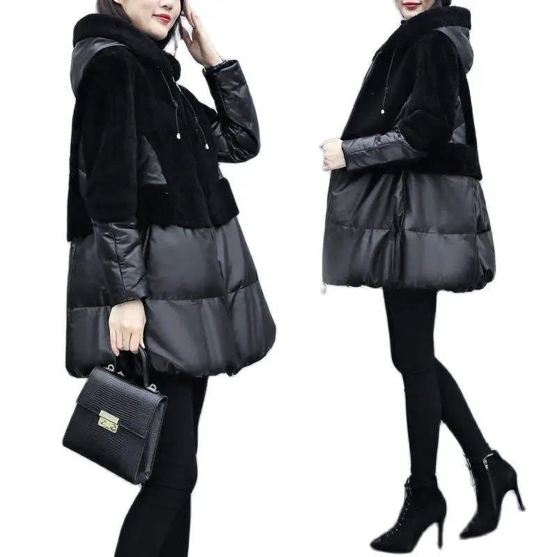 2022 Winter New Cotton Jacket Women's Mid-Length Imitation Sheep Shearing Coat Fur Outwear Hooded Overcoat Female Top
2022 Winter New Cotton Jacket Women's Mid-Length Imitation Sheep Shearing Coat Fur Outwear Hooded Overcoat Female Top