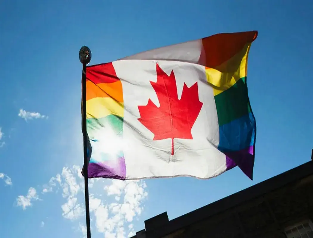 

ЛГБТ Радужный канадский флаг гордости Канады 90x150 см Подвесной полиэстер для украшения баннера