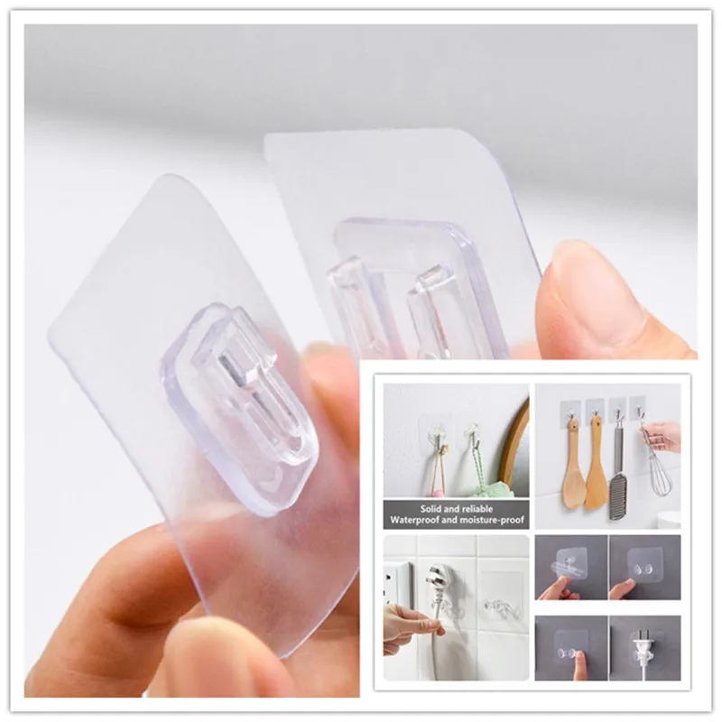 10Pcs Punch-free Transparent Hook Strong Paste Bathroom Kitchen Stainless Steel Hook 5 Pairs of Wall-mounted Plug Socket Holder
10Pcs Punch-free Transparent Hook Strong Paste Bathroom Kitchen Stainless Steel Hook 5 Pairs of Wall-mounted Plug Socket Holder