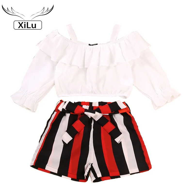 Girls Suspenders One-shoulder Long-sleeved Striped Shorts Two-piece Suit Kids Boutique Clothing Wholesale Toddler Fall Clothes
Girls Suspenders One-shoulder Long-sleeved Striped Shorts Two-piece Suit Kids Boutique Clothing Wholesale Toddler Fall Clothes
