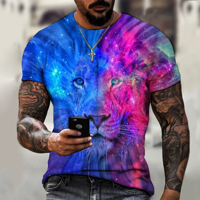 Lion Tiger Elk 3D Art Printing Animal Series Men's Summer Short Sleeve Oversized T-shirt 6XL o-neck Casual Street Harajuku
Lion Tiger Elk 3D Art Printing Animal Series Men's Summer Short Sleeve Oversized T-shirt 6XL o-neck Casual Street Harajuku