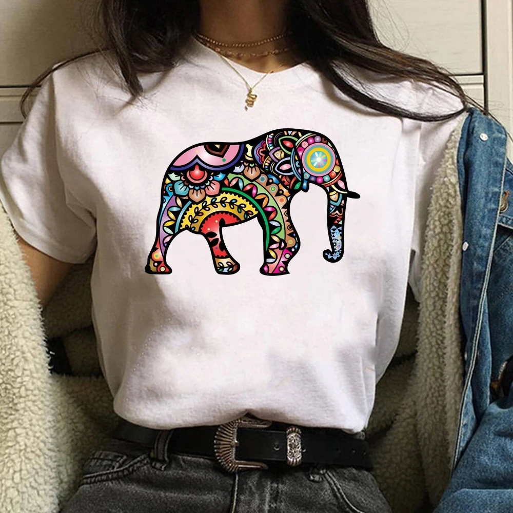 Elephant Print T Shirt Women Fashion T-shirt Graphic Cute Cartoon Tshirt Korean Style Top Tees Female XK00129
Elephant Print T Shirt Women Fashion T-shirt Graphic Cute Cartoon Tshirt Korean Style Top Tees Female XK00129
