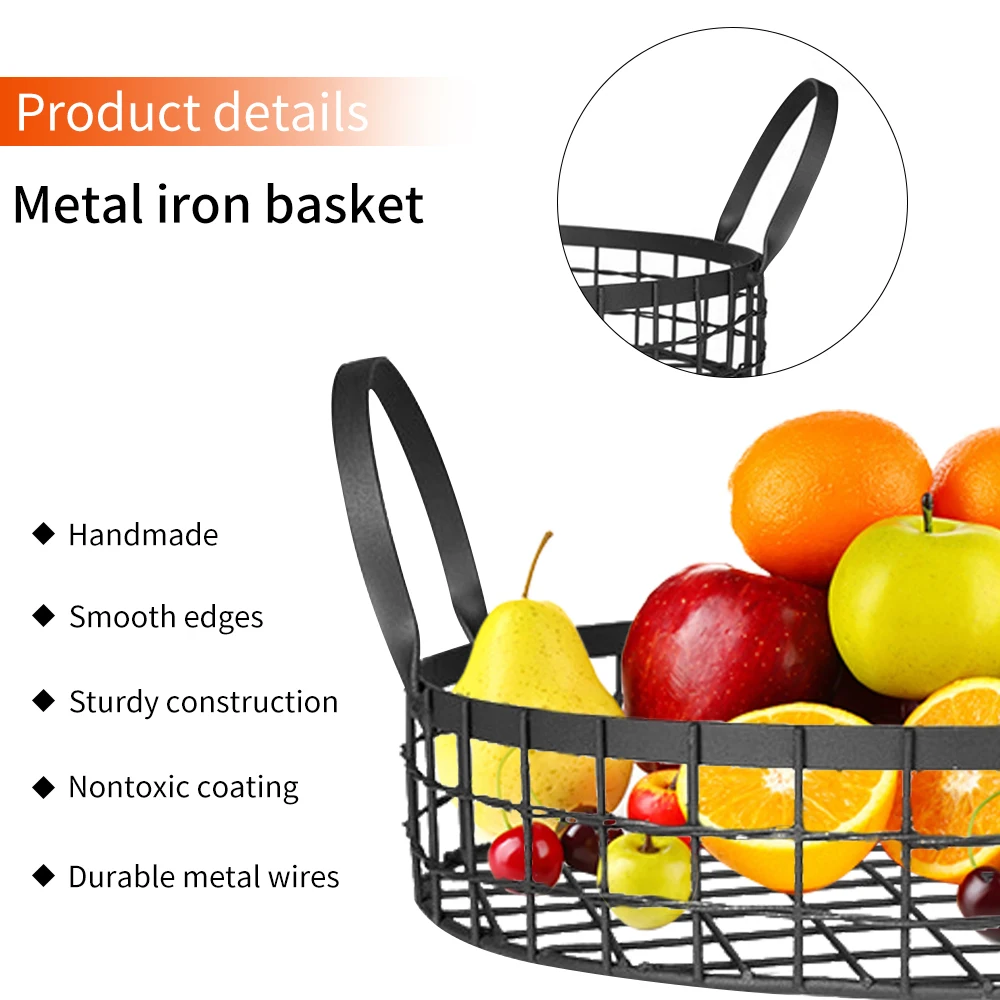 Metal Wire Fruit Plate Kitchen Living Room Storage Basket Kitchen Drain Rack Fruit Vegetable Storage Holder Snack Tray Storage
Metal Wire Fruit Plate Kitchen Living Room Storage Basket Kitchen Drain Rack Fruit Vegetable Storage Holder Snack Tray Storage