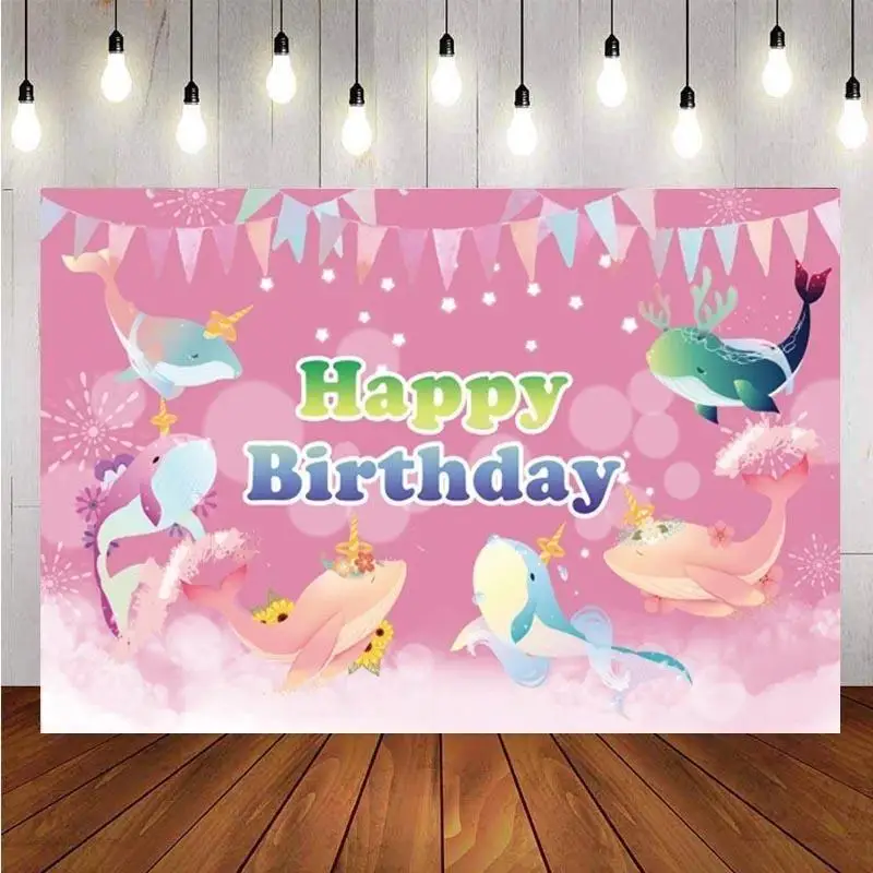 Narwhal Photo Backdrop Baby Shower Happy Birthday Party Photography Background Booth Prop Decor Banner
Narwhal Photo Backdrop Baby Shower Happy Birthday Party Photography Background Booth Prop Decor Banner
