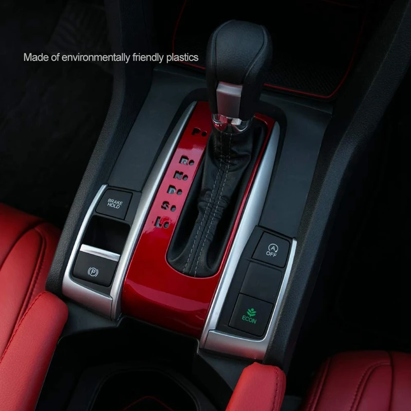 Shift Gear Panel Trim Automatic Transmission Shift Box Cover for 10Th Gen Honda Civic 2020 2019 2018 2017 2016 - Red
Shift Gear Panel Trim Automatic Transmission Shift Box Cover for 10Th Gen Honda Civic 2020 2019 2018 2017 2016 - Red