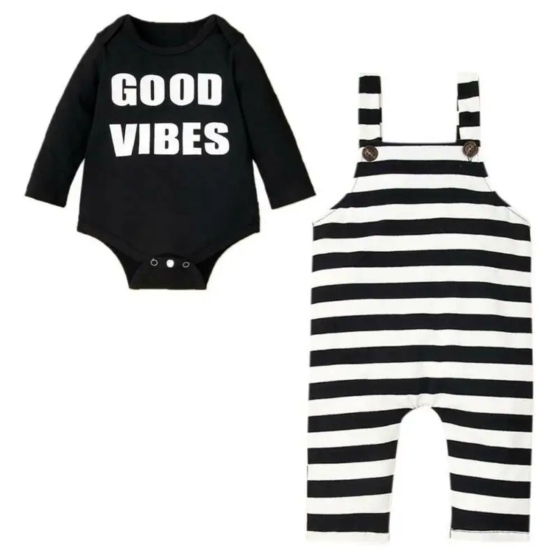 Baby Cute Letter Print Long Sleeve Suit Round Neck Cotton Black Casual Top Loose Stripe Carrying Pants Fashion Two Piece Set
Baby Cute Letter Print Long Sleeve Suit Round Neck Cotton Black Casual Top Loose Stripe Carrying Pants Fashion Two Piece Set