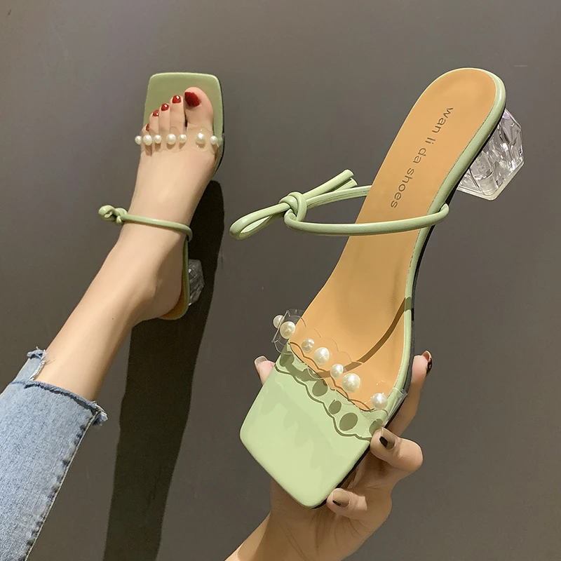 2021 New Summer Sandals Women's Fashion Thick Heel, Wearing Fairy Style One Line with Transparent Sandals Crystal Heel
2021 New Summer Sandals Women's Fashion Thick Heel, Wearing Fairy Style One Line with Transparent Sandals Crystal Heel