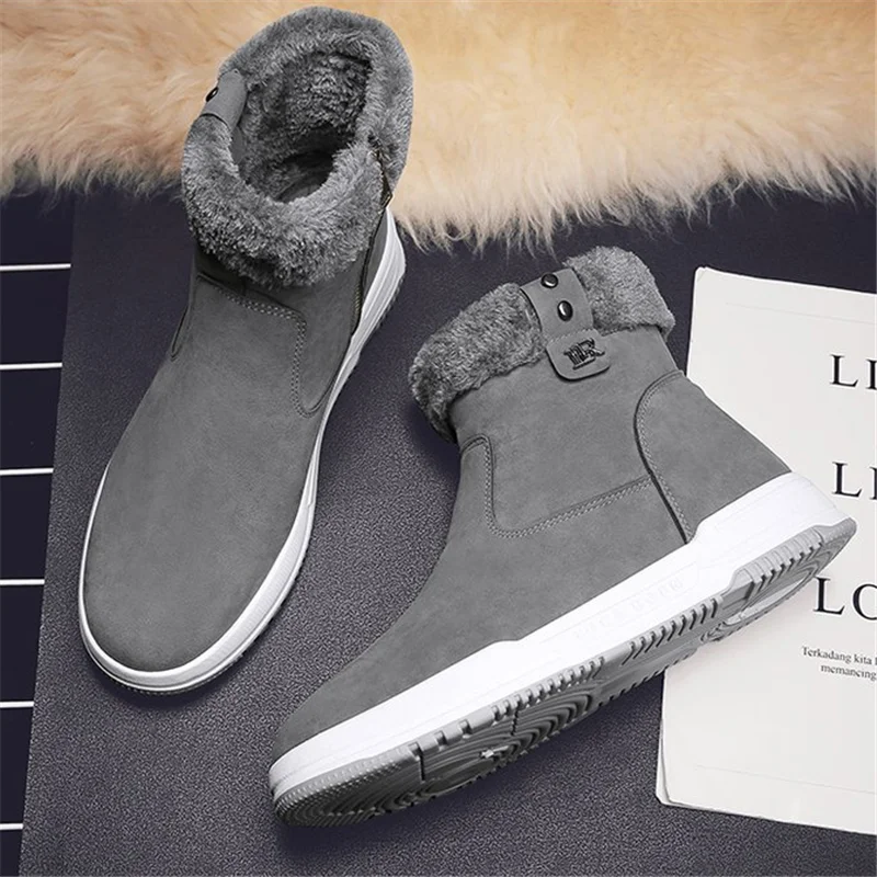 Classic Winter Men's Thick Plush Warm Leather Snow Boots Fashion Soft Brand Outdoor Work Boots Platform Man Motorcycle Boots
Classic Winter Men's Thick Plush Warm Leather Snow Boots Fashion Soft Brand Outdoor Work Boots Platform Man Motorcycle Boots