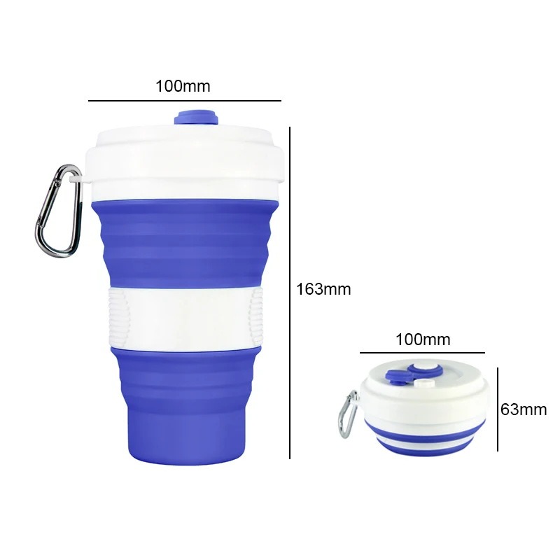 550Ml Outdoor Silicone Folding Water Cup Coffee Mugs Travel Collapsible Silicone Cup Drinking Ware Mug Tea Coffee Cups Hot Sale
550Ml Outdoor Silicone Folding Water Cup Coffee Mugs Travel Collapsible Silicone Cup Drinking Ware Mug Tea Coffee Cups Hot Sale