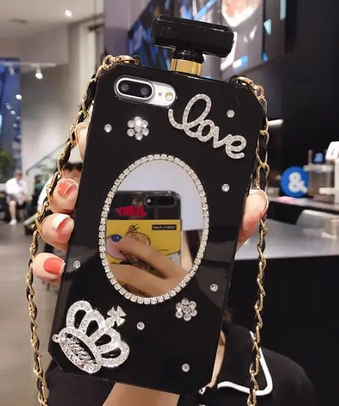 Diamond Crystal Cute Pearl Perfume Bottle Shaped Chain Handbag Case Cover for iPhone 11 12 pro max XS MAX XR 5S 6S 7 8PLUS Case
Diamond Crystal Cute Pearl Perfume Bottle Shaped Chain Handbag Case Cover for iPhone 11 12 pro max XS MAX XR 5S 6S 7 8PLUS Case