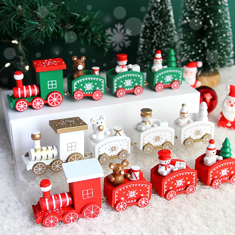 Christmas Train 4 Sections Painted Christmas Decorations with Santa's Family Wooden Children's Toys
Christmas Train 4 Sections Painted Christmas Decorations with Santa's Family Wooden Children's Toys