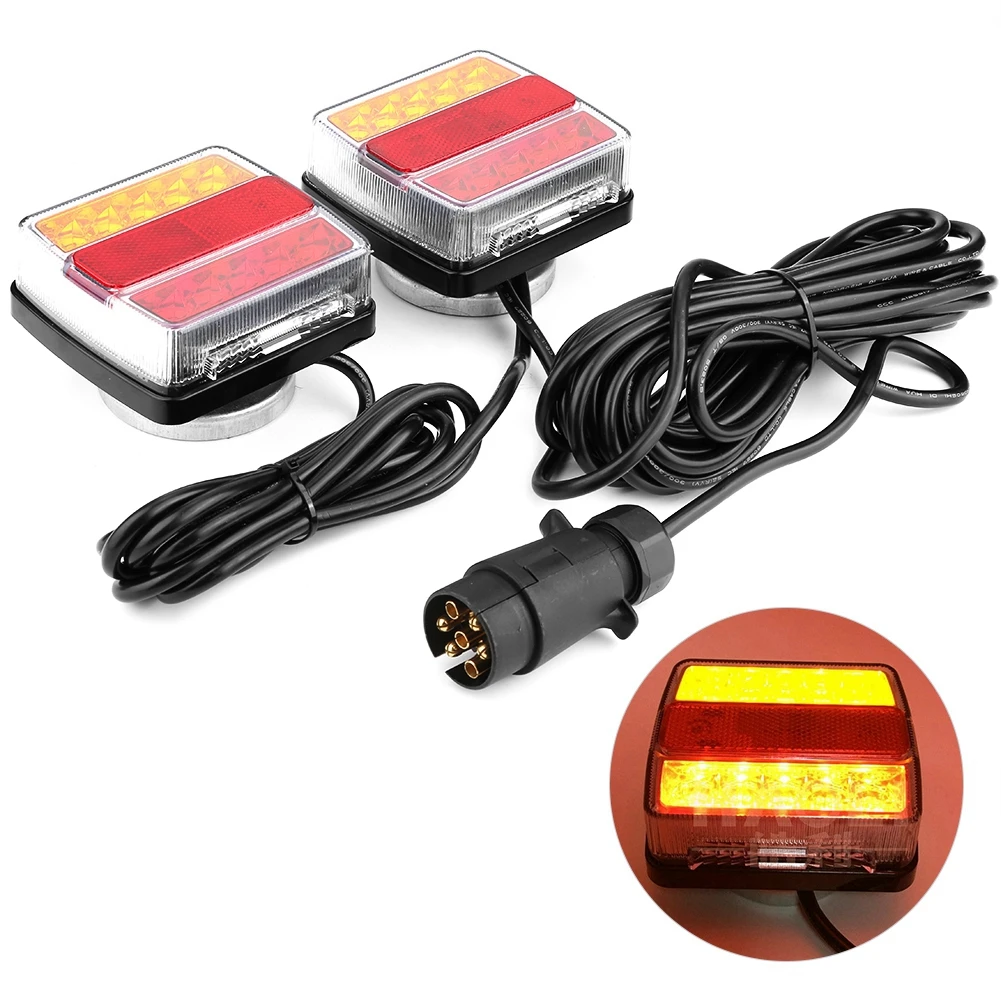 1 Pair 12V E4 marked Magnetic LED Safety Light Indicator Taillight 2.5M connecting cable for trailers caravans horseboxes
1 Pair 12V E4 marked Magnetic LED Safety Light Indicator Taillight 2.5M connecting cable for trailers caravans horseboxes