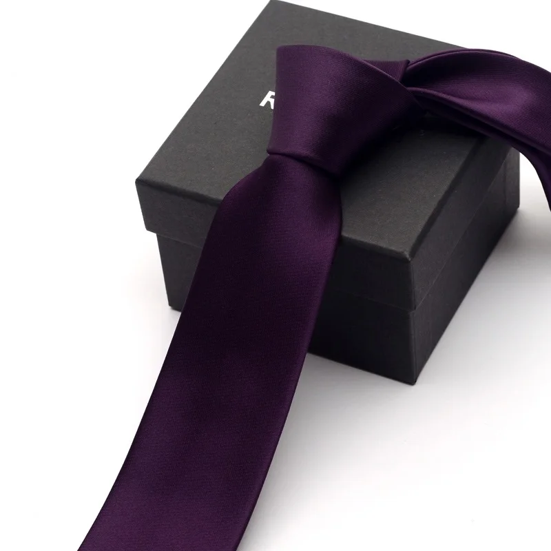 2019 брендовый новый мужской высококачественный модный темно-фиолетовый галстук 6