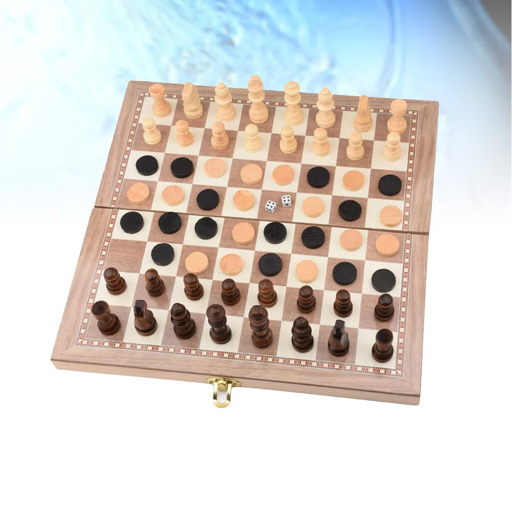 3 in 1 Foldable Chess Checkers Backgammon Set Wooden Travel Chess Board Portable Classic Educational Toys for Kids and Adults
3 in 1 Foldable Chess Checkers Backgammon Set Wooden Travel Chess Board Portable Classic Educational Toys for Kids and Adults