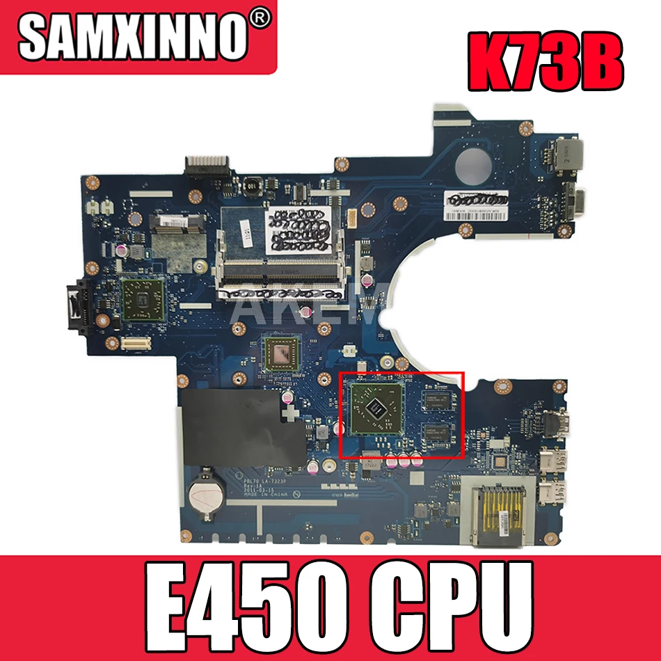 Для Asus K73B K73BE X73B K73BR K73BY PBL70 LA-7323P Rev: 1A Материнская плата ноутбука Материнская плата Плата с логической платой W / E450 CPU 2 ядра
Для Asus K73B K73BE X73B K73BR K73BY PBL70 LA-7323P Rev: 1A Материнская плата ноутбука Материнская плата Плата с логической платой W / E450 CPU 2 ядра