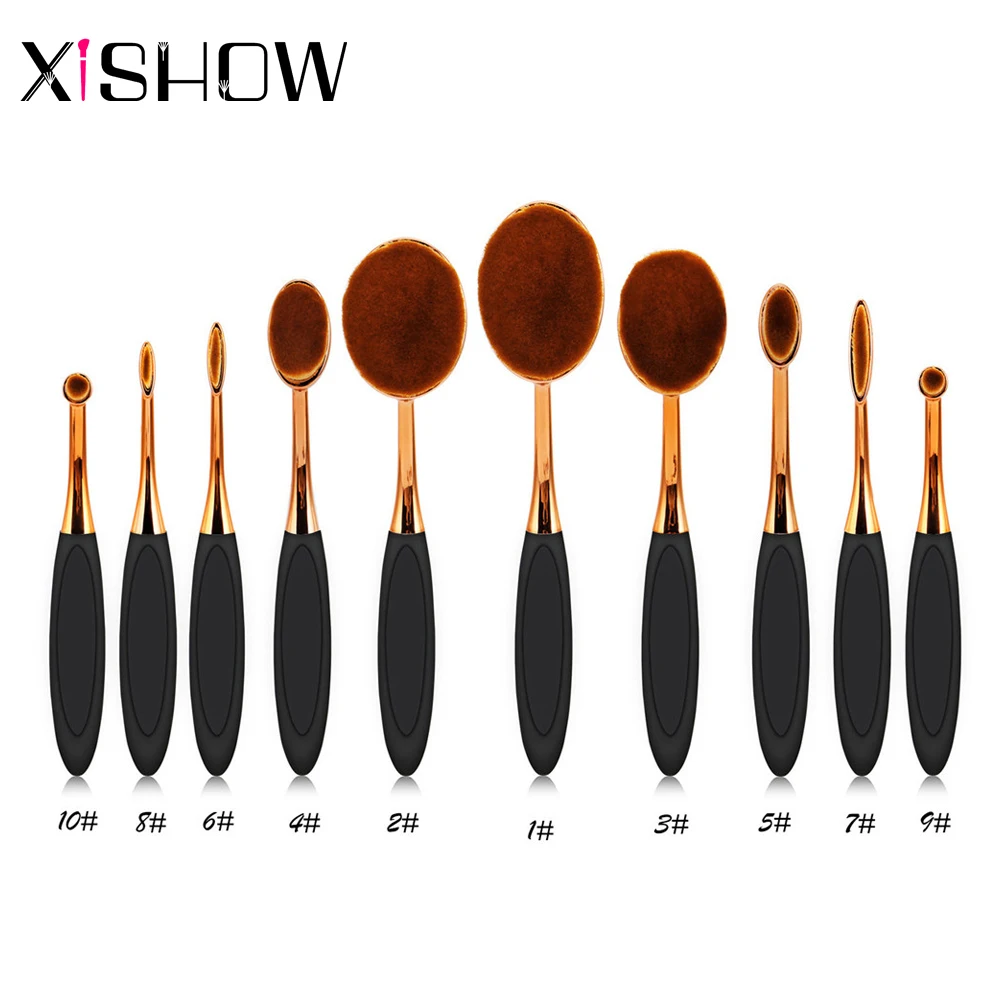 XISHOW Portable Toothbrush Type Makeup Brushes Professional Cosmetics Face Foundation Blending Brushes For Makeup 5/10pcs
XISHOW Portable Toothbrush Type Makeup Brushes Professional Cosmetics Face Foundation Blending Brushes For Makeup 5/10pcs