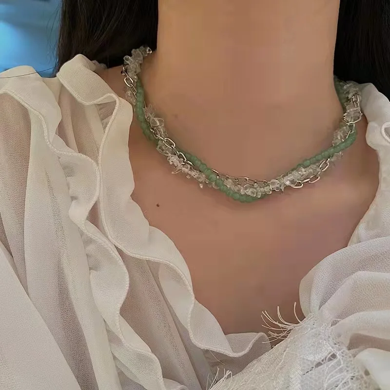 Free Shipping Items 2022 New Glass Hybrid Chain Hybrid Twist Necklace Clavicle Chain Women's Necklace
Free Shipping Items 2022 New Glass Hybrid Chain Hybrid Twist Necklace Clavicle Chain Women's Necklace