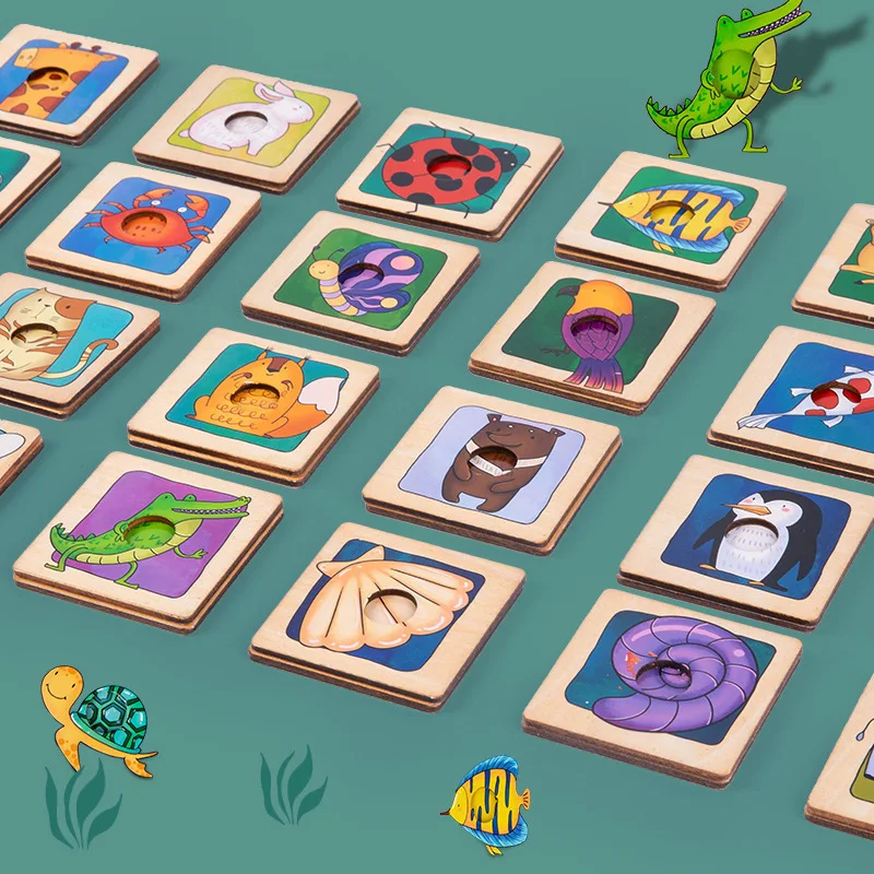 Wooden Animal Skin Matching to Find The Shadow Game Puzzle Montessori early education and Intellectual Toys for Children
Wooden Animal Skin Matching to Find The Shadow Game Puzzle Montessori early education and Intellectual Toys for Children