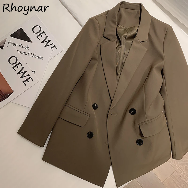 Vintage Spring Blazer Women Trendy Simple Ulzzang Double Breasted Daily Ladies Loose Solid Pocket Outwear New Clothing All-match
Vintage Spring Blazer Women Trendy Simple Ulzzang Double Breasted Daily Ladies Loose Solid Pocket Outwear New Clothing All-match